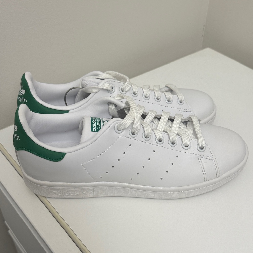 Adidas White and Green Men's Sneakers